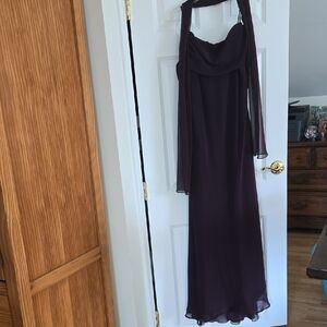 Chic Halter Maxi Dress in Dark Purple